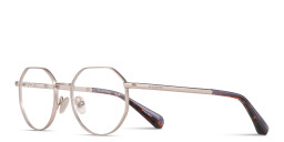 Shop ALL SAINTS Malin Unisex Irregular Eyeglasses in Silver online.