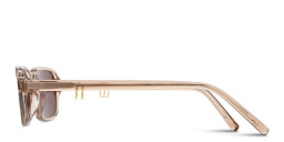 Shop TRICE Kaia Square Sunglasses in Beige online.