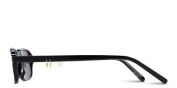 Shop TRICE Kaia Square Sunglasses in Black online.