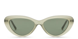 TRICE Delilah Cat-Eye Sunglasses in Milky Green – Product Photo 1