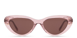 Shop TRICE Delilah Cat-Eye Sunglasses in Transparent Nude online.
