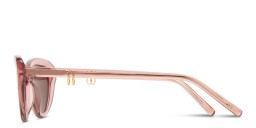 Shop TRICE Delilah Cat-Eye Sunglasses in Transparent Nude online.