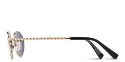 TRICE Paloma Gold Ball Oval Sunglasses in Gold – Product Photo 5