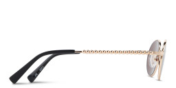 TRICE Paloma Gold Ball Oval Sunglasses in Gold – Product Photo 4