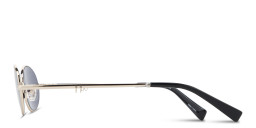 Shop TRICE Mila Chain Oval Sunglasses in Gold online.