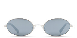 Shop TRICE Mila Chain Oval Sunglasses in Silver online.