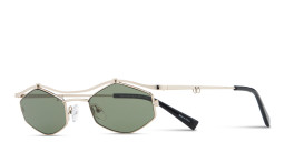 TRICE Leila Edgy Irregular Sunglasses in Gold – Product Photo 3