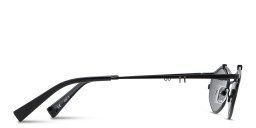 TRICE Leila Edgy Irregular Sunglasses in Matte Black – Product Photo 4