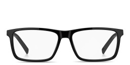 Tommy Hilfiger Logo Wide Rectangle Eyeglasses in Black – Product Photo 1