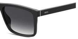Shop Hugo Boss Logo Signature Rectangle Sunglasses in Black online.
