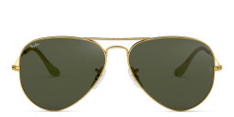 Ray-Ban Unisex Aviator Sunglasses in Metal in Gold/Crystal Green – Product Photo 3