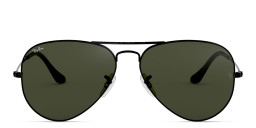 Ray-Ban Unisex Aviator Sunglasses in Metal in Black/Crystal Green – Product Photo 4