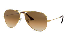 Ray-Ban Pilot Gradient Sunglasses in Gold – Product Photo 3
