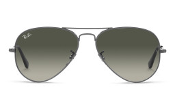 Ray-Ban Unisex Aviator Sunglasses in Metal in Gunmetal/Light Grey Gradient – Product Photo 4