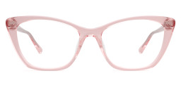 Pair Eyewear The Wanda Eyeglasses in Transparent Pink – Product Photo 1