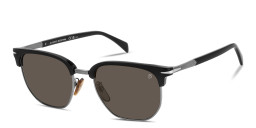 DAVID BECKHAM Talisman Rectangle Sunglasses in Black Dark Ruthenium – Product Photo 2