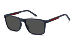 Tommy Hilfiger Logo Rectangle Sunglasses in Dark Blue – Product Photo 2