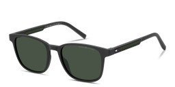 Shop Tommy Hilfiger Logo Square Sunglasses in Grey online.