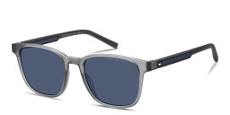 Shop Tommy Hilfiger Logo Square Sunglasses in Grey online.