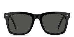Tommy Hilfiger Logo Rectangle Sunglasses in Black/Grey – Product Photo 1