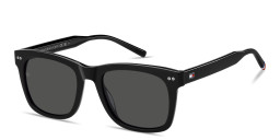 Tommy Hilfiger Logo Rectangle Sunglasses in Black – Product Photo 2