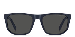 Shop Tommy Hilfiger Logo Rectangle Sunglasses in Blue online.