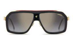 Carrera Engraved Logo Rectangle Sunglasses in Black – Product Photo 1