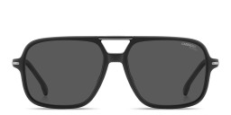 Carrera Logo Print Rectangle Sunglasses in Black/Grey – Product Photo 2