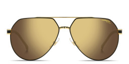 Shop Carrera Logo Signature Pilot Sunglasses in Gold Black online.