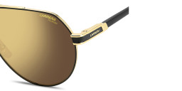 Shop Carrera Logo Signature Pilot Sunglasses in Gold Black online.