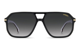 Shop Carrera Logo Lettering Rectangle Sunglasses in Black online.