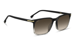 Hugo Boss Logo Signature Rectangle Sunglasses in Black – Product Photo 3