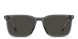 Shop Hugo Boss Logo Lettering Rectangle Sunglasses in Grey online.