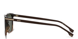 Hugo Boss Logo Lettering Rectangle Sunglasses in Brown Horn – Product Photo 3