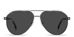 Hugo Boss Logo Signature Pilot Sunglasses in Black – Product Photo 1