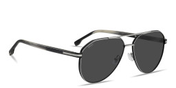 Hugo Boss Logo Signature Pilot Sunglasses in Black – Product Photo 3