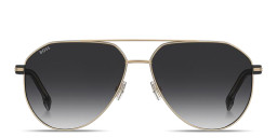 Hugo Boss Logo Signature Pilot Sunglasses in Brown Palladium/Grey Gradient – Product Photo 3