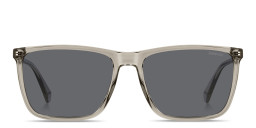 Polaroid Logo Signature Rectangle Sunglasses in Beige – Product Photo 1