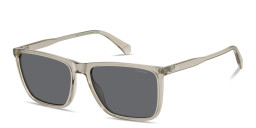 Polaroid Logo Signature Rectangle Sunglasses in Beige – Product Photo 2
