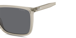 Polaroid Logo Signature Rectangle Sunglasses in Beige – Product Photo 4