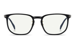 Shop DAVID BECKHAM Talisman Rectangle Eyeglasses in Black online.