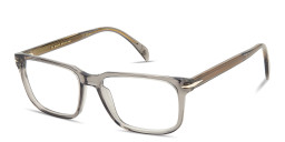 Shop DAVID BECKHAM Talisman Rectangle Eyeglasses in Grey online.