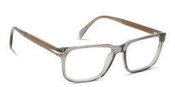 Shop DAVID BECKHAM Talisman Rectangle Eyeglasses in Grey online.