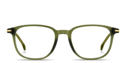 Shop Carrera Logo Signature Rectangle Eyeglasses in Military Green online.