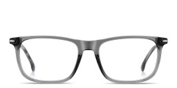 Shop Carrera Logo Print Rectangle Eyeglasses in Brown online.