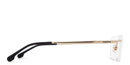 Shop Carrera Logo Lettering Wide Rimless Rectangle Eyeglasses in Gold online.