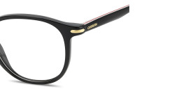 Shop Carrera Logo Print Panthos Eyeglasses in Black Ruthenium online.