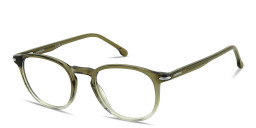 Shop Carrera Logo Print Panthos Eyeglasses in Green Horn online.