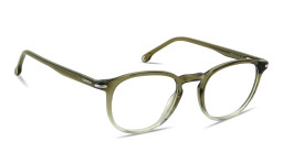 Shop Carrera Logo Print Panthos Eyeglasses in Green Horn online.