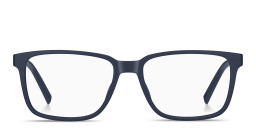 Tommy Hilfiger Logo Rectangle Eyeglasses in Dark Blue – Product Photo 1